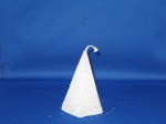 kristalkaars Ø76mm x 125mm, paraffine, wit met hemelsblauw zand